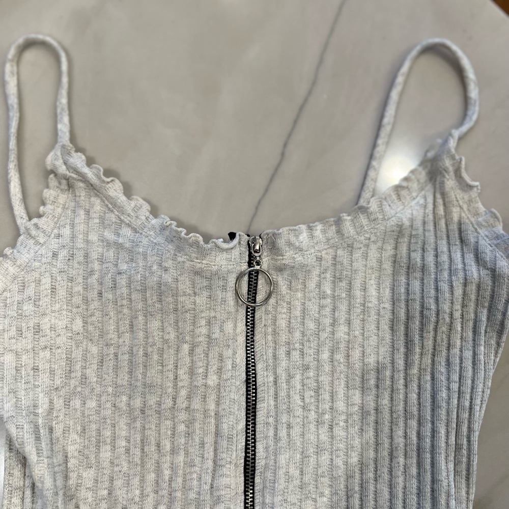 Love tree circle zipped ribbed dress sz L - Picture 9 of 9